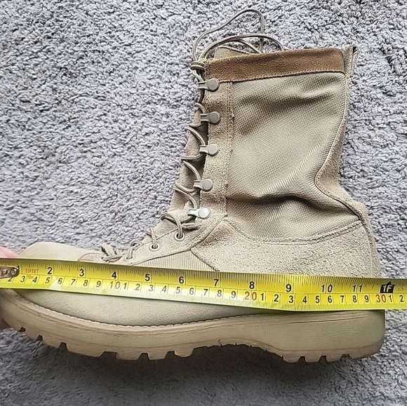 Vtg Addison Tactical Boots Mens 12 Beige Tan Vibram Desert Combat Military Army main image 11